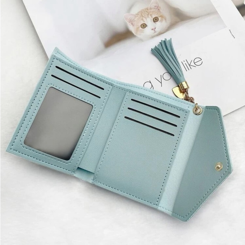 ⚠️Clearance Heart And Tassel Blue Wallet / Cardholder - Picture 5 of 5